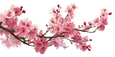 Pink Blossoms on Black: Delicate Beauty of Spring