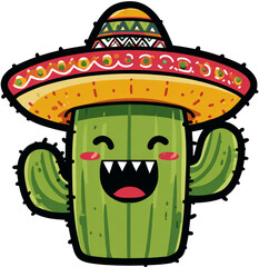 Fiesta Cactus: A Smiling Sombrero Celebration!