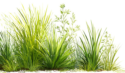 Verdant Grassy Patch: Blades Dancing in the Light