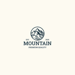Fototapeta premium Mountain logo icon design template vector illustration