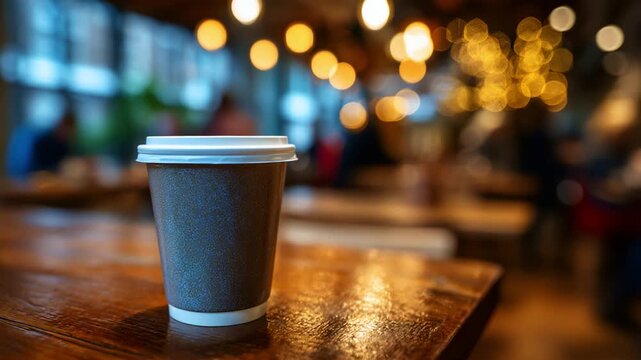 Cozy Coffee Moment: Enjoying a Warm Beverage in a Stylish Cafe with Soft Lighting and an Inviting Atmosphere Perfect for Relaxation or Catching Up with Friends