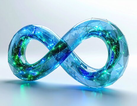 3Dインフィニティシンボルのデジタルアート