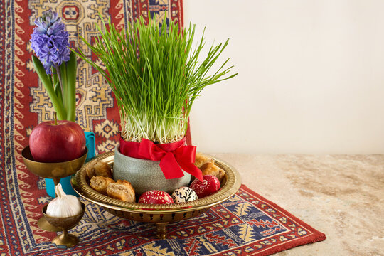 Nowruz haft-sin table celebrating persian new year tradition