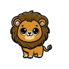 Obraz premium Cute Cartoon Lion Illustration