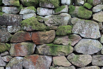 Obraz premium Close up of a section of dry stone wall