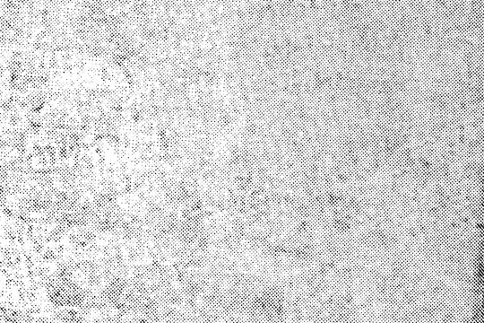 Macro photograph of structured halftone printed paper surface isolated on transparent background. Precise dot pattern with natural toner variation