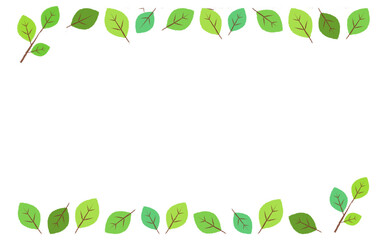 葉っぱと小枝のフレーム