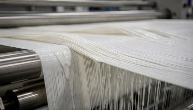 Medium shot focused on softener treatment being applied to fibers boosting fabric softness and flexibility in the finishing stage.