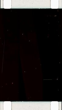 Analog film frame,  black background with sprocket, vintage background film negative for rees and story, tiktok