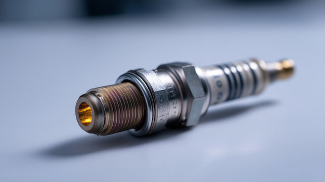 Oxygen sensor component from car engine exhaust system, automotive parts concept, emission control device, vehicle diagnostic component, lambda sensor, pollution control technology