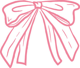 Bow Knot Hand Drawn Linework