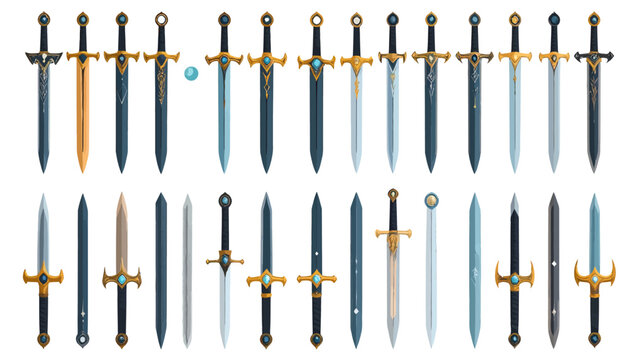 Collection of Various Medieval Style Swords.