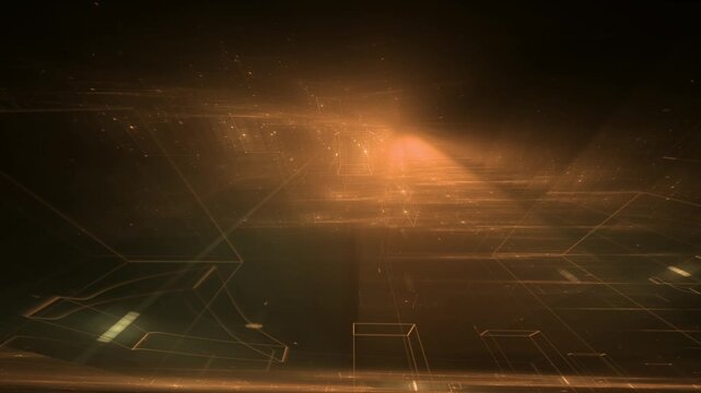 dynamic energy in futuristic sci-fi technology aesthetics, research, data transmission, speed, energy flow, data processing, internet, high-tech, darknet, vision, golden