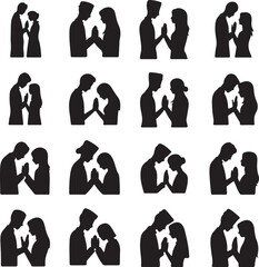 Namaz Silhouette &ndash; Muslim Prayer Illustration