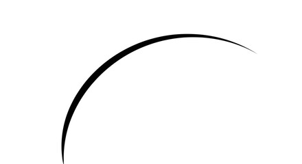 Black curved line vector graphic element