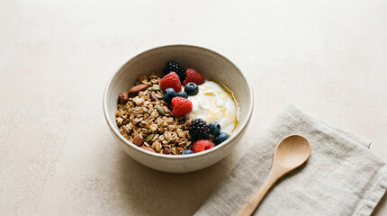 Healthy minimal food composition on pastel background