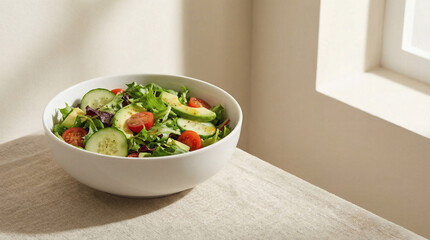 Healthy minimal food composition on pastel background