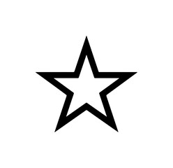 Obraz premium Silhouette of a star shape with five pointed tips