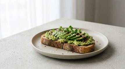 Healthy minimal food composition on pastel background