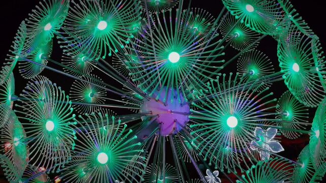 Decorative Lights, Outdoor Landscape Flowers, Garden Fiber Optic Dandelion Lights