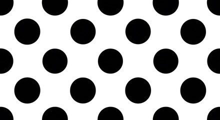Obraz premium Classic Black and White Polka Dot Pattern for Fashion and Design.