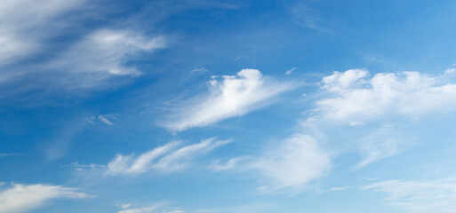 Scenic sky with clouds background