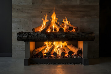 Obraz premium fireplace with burning candles