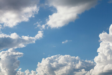 Sunny sky with clouds