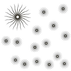 Seamless pattern design featuring a set of abstract floral vectors and winter snowflake elements for Christmas holiday illustrations and nature-inspired wallpaper textures