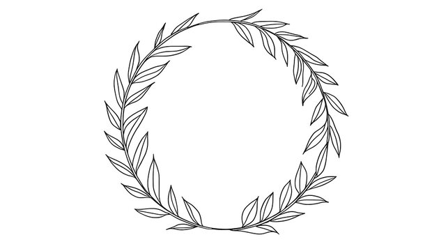 Desain karangan bunga dedaunan yang elegan untuk keperluan dekoratif.