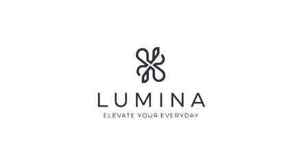 Lumina Logo Design with Simple Symbol.