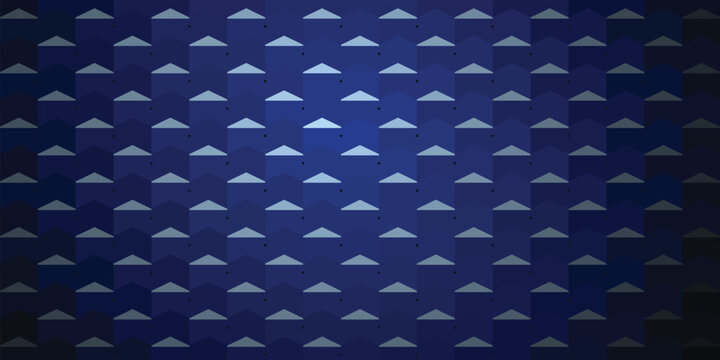 3D Blue Chevron Scale Pattern Background with Metallic Gradients for Cloud Computing and Tech Growth