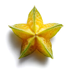 Fototapeta premium Starfruit Slice White Background