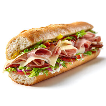 Sub Sandwich Footlong White Background