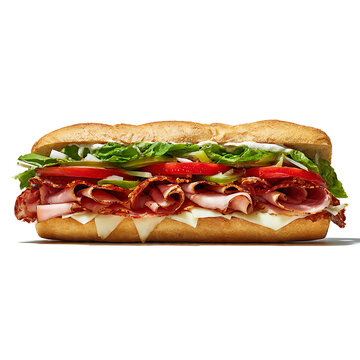Sub Sandwich Footlong White Background