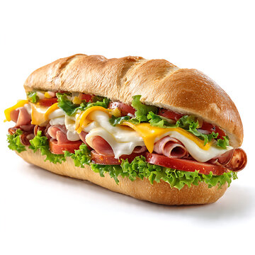 Sub Sandwich Footlong White Background