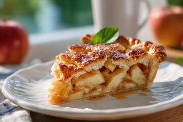 Apple pie on a plate