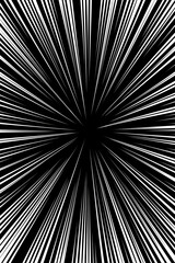 Obraz premium 漫画風の集中線 背景素材 ブラック