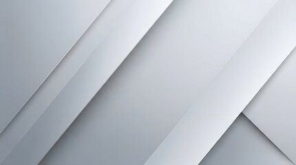 Obraz premium Minimalist light gray geometric background with overlapping diagonal planes and subtle shadows for modern corporate design