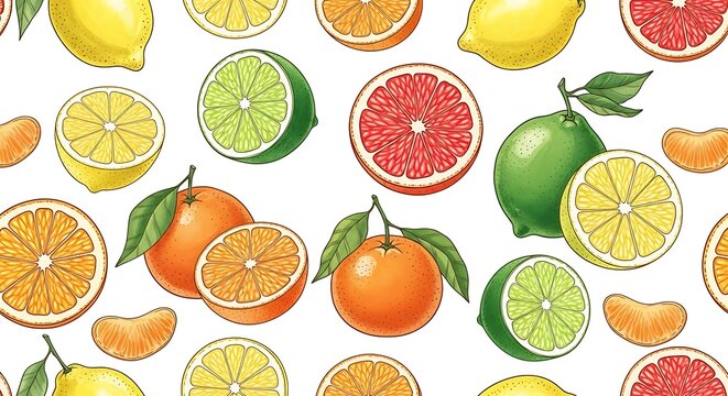 Citrus Fruit Medley - A Vibrant and Refreshing Collection.