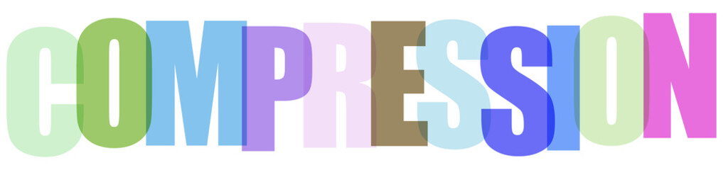 Creative typography design of the word compression on transparent background © ismaile226