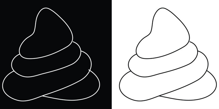 Poop icon symbol collection on white background eps 10