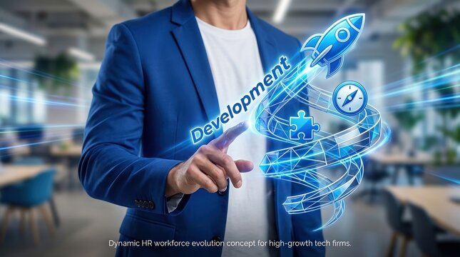 Business development, Career growth, Startup rocket, Workforce evolution, Professional success, Digital transformation, Innovation strategy for modern high-growth tech firms.