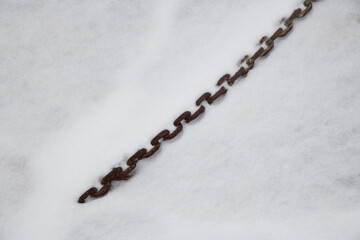 chain in the snow