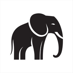 Fototapeta premium elephant vector silhouette line art logo idea concept collection. abstract icon illustration