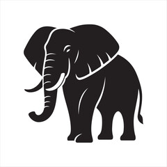 Obraz premium elephant vector silhouette line art logo idea concept collection. abstract icon illustration