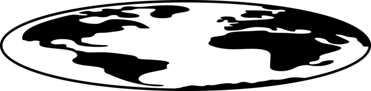 World Map Silhouette Icon