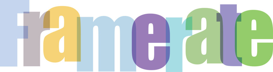 Colorful typography in playful style with bright multicolor letters on white background for branding © ismaile226