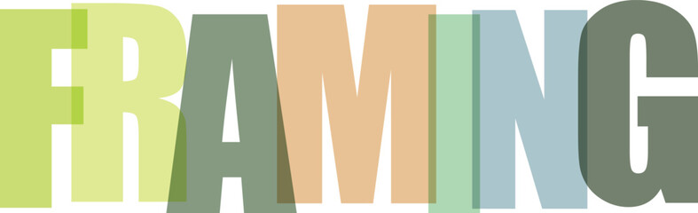 Framing text in bold colorful typography with soft gradient effect for graphic design © ismaile226