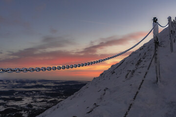 Śnieżka, Karkonosze, góry , zima ,Polska © Daniel Folek
